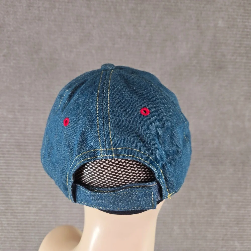 Disney Kids OS Blue Denim Mickey Mouse Patch Adjustable Baseball Cap